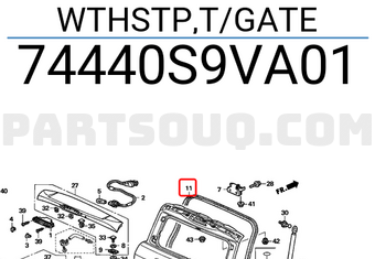 Honda 74440S9VA01 WTHSTP,T/GATE