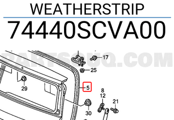 Honda 74440SCVA00 WEATHERSTRIP