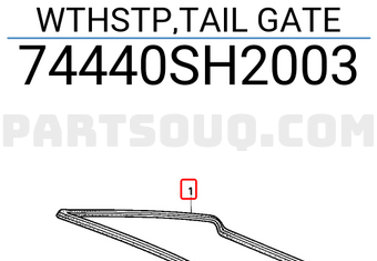 Honda 74440SH2003 WTHSTP,TAIL GATE
