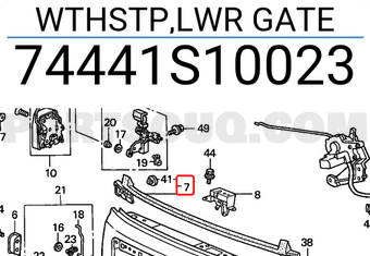 Honda 74441S10023 WTHSTP,LWR GATE
