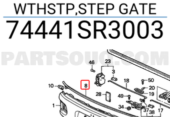 Honda 74441SR3003 WTHSTP,STEP GATE