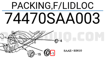 Honda 74470SAA003 PACKING,F/LIDLOC