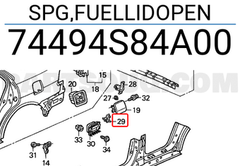 Honda 74494S84A00 SPG,FUELLIDOPEN