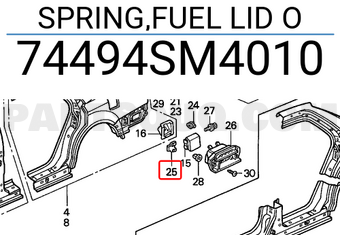 Honda 74494SM4010 SPRING,FUEL LID O