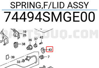 Honda 74494SMGE00 SPRING,F/LID ASSY