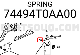 Honda 74494T0AA00 SPRING