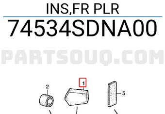 Honda 74534SDNA00 INS,FR PLR