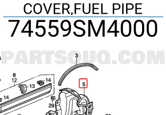 Honda 74559SM4000 COVER,FUEL PIPE