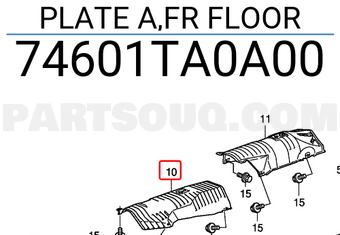 Honda 74601TA0A00 PLATE A,FR FLOOR
