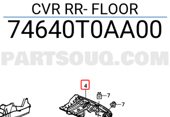 74640T0AA00 Honda CVR RR- FLOOR