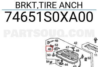 Honda 74651S0XA00 BRKT,TIRE ANCH