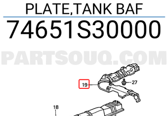 Honda 74651S30000 PLATE,TANK BAF