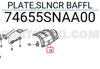 Honda 74655SNAA00 PLATE,SLNCR BAFFL