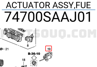 Honda 74700SAAJ01 ACTUATOR ASSY,FUE