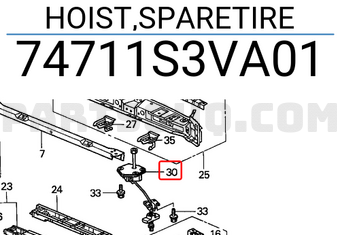 Honda 74711S3VA01 HOIST,SPARETIRE