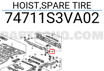 Honda 74711S3VA02 HOIST,SPARE TIRE