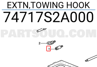 Honda 74717S2A000 EXTN,TOWING HOOK