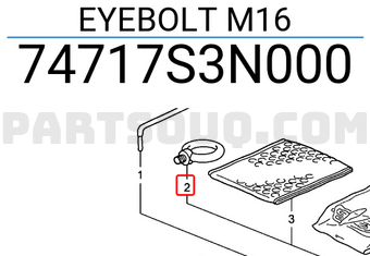 Honda 74717S3N000 EYEBOLT M16