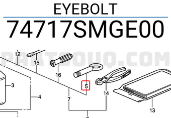 Honda 74717SMGE00 EYEBOLT