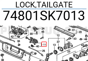 Honda 74801SK7013 LOCK,TAILGATE
