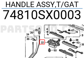 Honda 74810SX0003 HANDLE ASSY,T/GAT