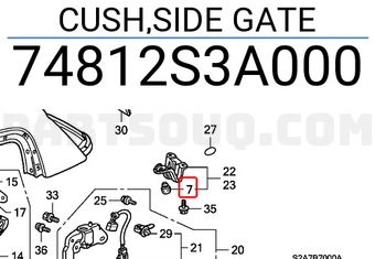 Honda 74812S3A000 CUSH,SIDE GATE