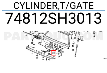 Honda 74812SH3013 CYLINDER,T/GATE