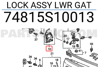 Honda 74815S10013 LOCK ASSY LWR GAT