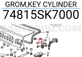 Honda 74815SK7000 GROM,KEY CYLINDER