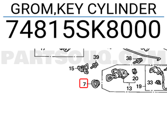 Honda 74815SK8000 GROM,KEY CYLINDER
