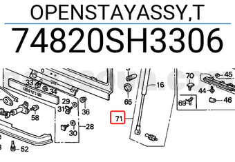 Honda 74820SH3306 OPENSTAYASSY,T