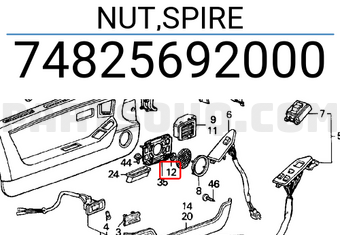 Honda 74825692000 NUT,SPIRE