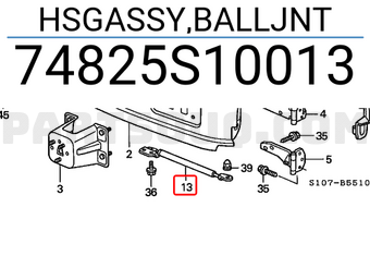 Honda 74825S10013 HSGASSY,BALLJNT