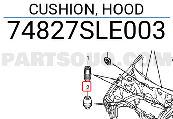 Honda 74827SLE003 CUSHION, HOOD