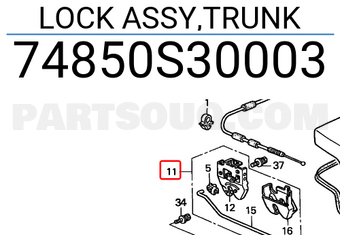 Honda 74850S30003 LOCK ASSY,TRUNK