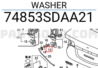 Honda 74853SDAA21 WASHER
