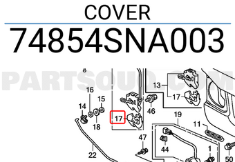 Honda 74854SNA003 COVER