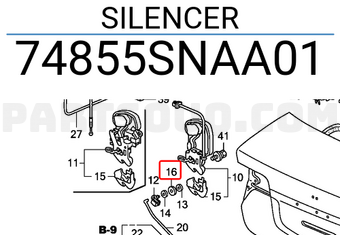 Honda 74855SNAA01 SILENCER