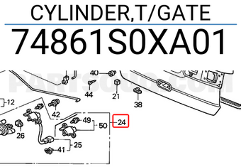 Honda 74861S0XA01 CYLINDER,T/GATE