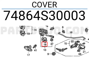 Honda 74864S30003 COVER