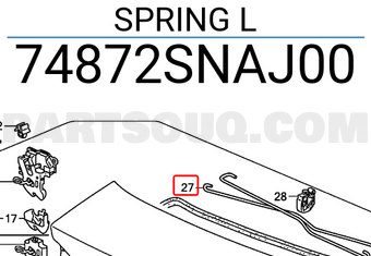 Honda 74872SNAJ00 SPRING L