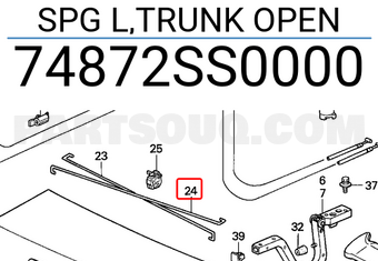 Honda 74872SS0000 SPG L,TRUNK OPEN