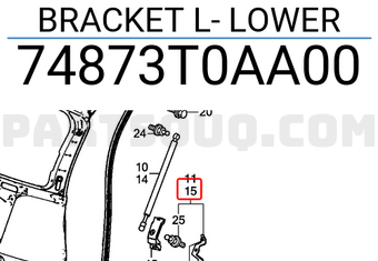 Honda 74873T0AA00 BRACKET L- LOWER