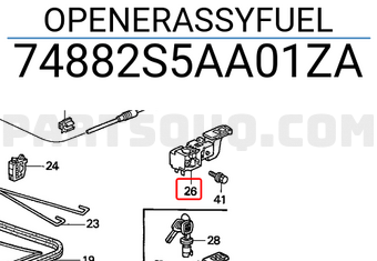 Honda 74882S5AA01ZA OPENERASSYFUEL