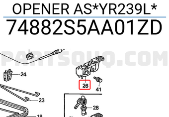 Honda 74882S5AA01ZD OPENER AS*YR239L*