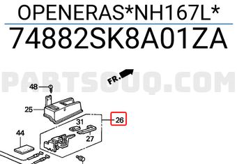 Honda 74882SK8A01ZA OPENERAS*NH167L*