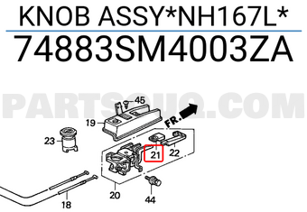 Honda 74883SM4003ZA KNOB ASSY*NH167L*