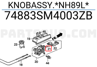 Honda 74883SM4003ZB KNOBASSY.*NH89L*