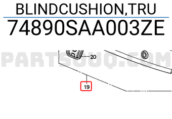 Honda 74890SAA003ZE BLINDCUSHION,TRU