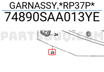 Honda 74890SAA013YE GARNASSY,*RP37P*